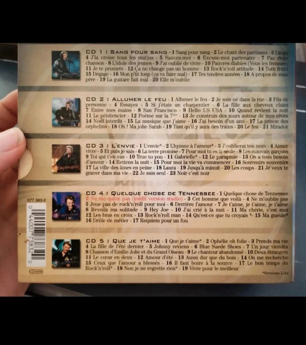 Box set CD of the 100 most beautiful songs by Johnny Hallyday – photo 2